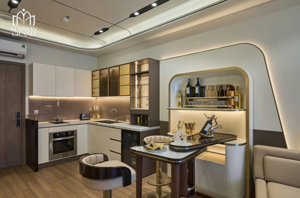 Phòng bếp căn hộ 49m2 Maison Grand - Tumys Homes Phú Mỹ