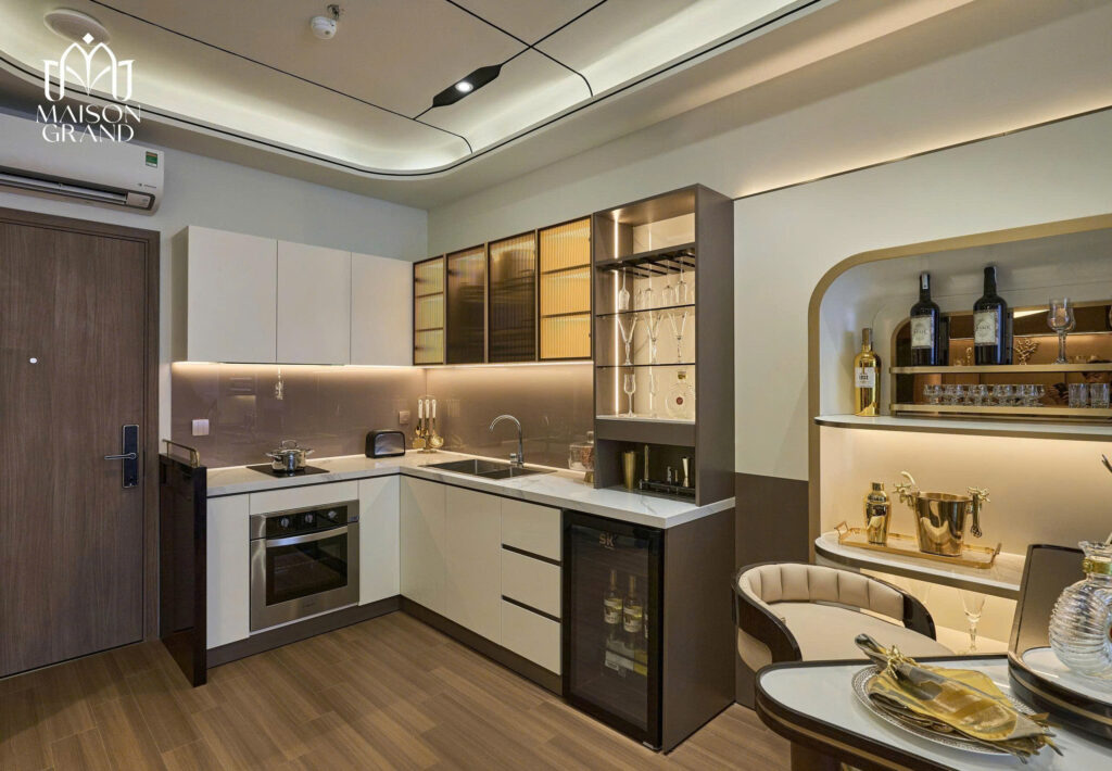 Phòng bếp căn hộ 49m2 Maison Grand - Tumys Homes Phú Mỹ