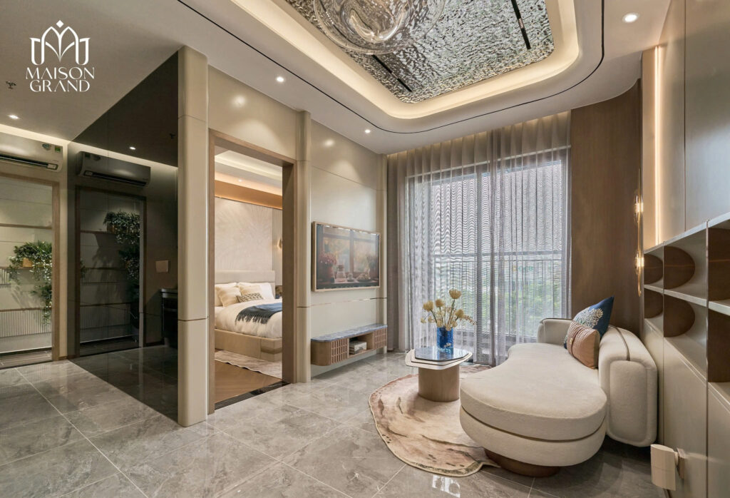 Phòng khách căn hộ 2PN 58m2 Maison Grand - Tumys Homes Phú Mỹ