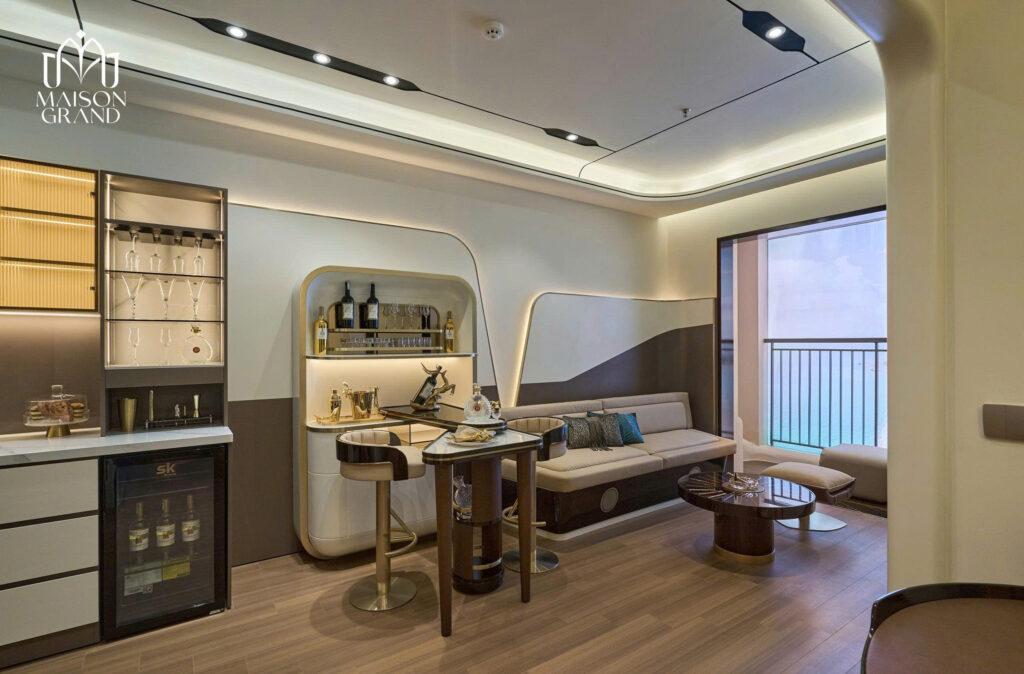 Phòng khách căn hộ 49m2 Maison Grand - Tumys Homes Phú Mỹ