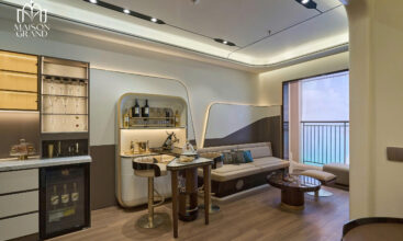 Phòng khách căn hộ 49m2 Maison Grand - Tumys Homes Phú Mỹ